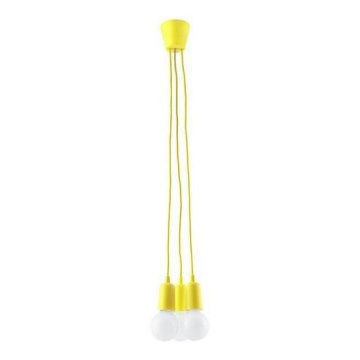 Chandelier on a string DIEGO 3xE27/60W/230V yellow