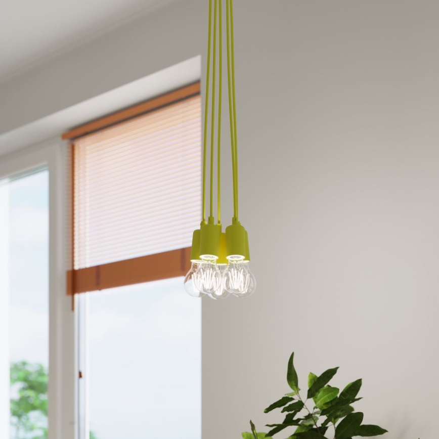 Chandelier on a string DIEGO 3xE27/60W/230V yellow