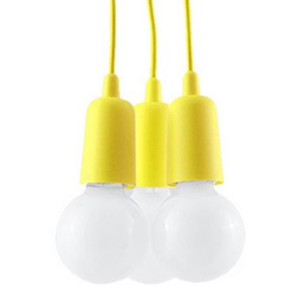 Chandelier on a string DIEGO 3xE27/60W/230V yellow