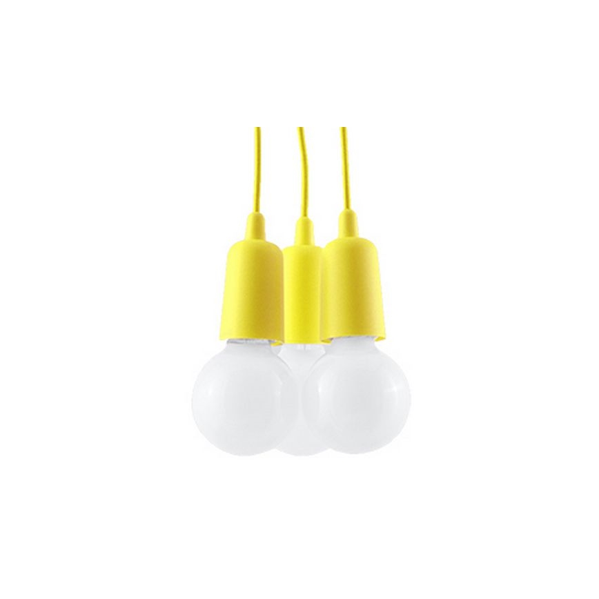 Chandelier on a string DIEGO 3xE27/60W/230V yellow