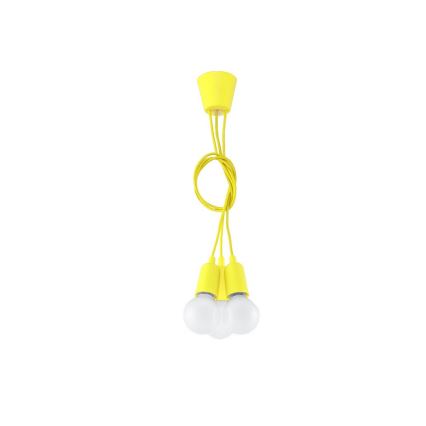 Chandelier on a string DIEGO 3xE27/60W/230V yellow