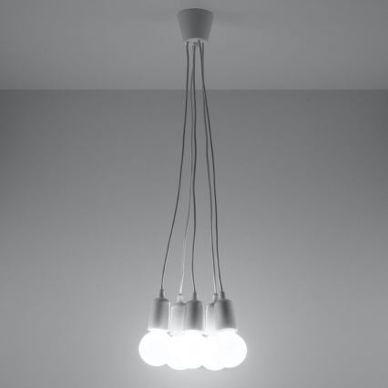 Chandelier on a string DIEGO 5xE27/60W/230V