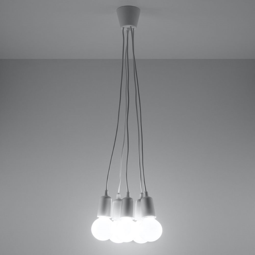 Chandelier on a string DIEGO 5xE27/60W/230V