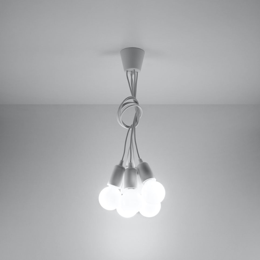 Chandelier on a string DIEGO 5xE27/60W/230V