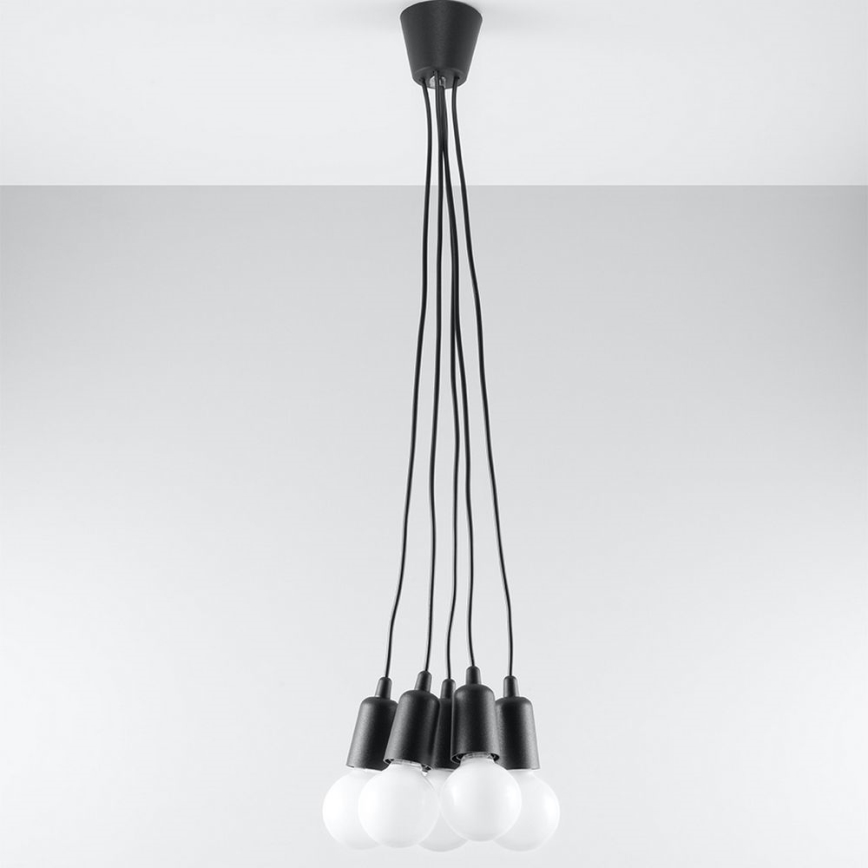 Chandelier on a string DIEGO 5xE27/60W/230V