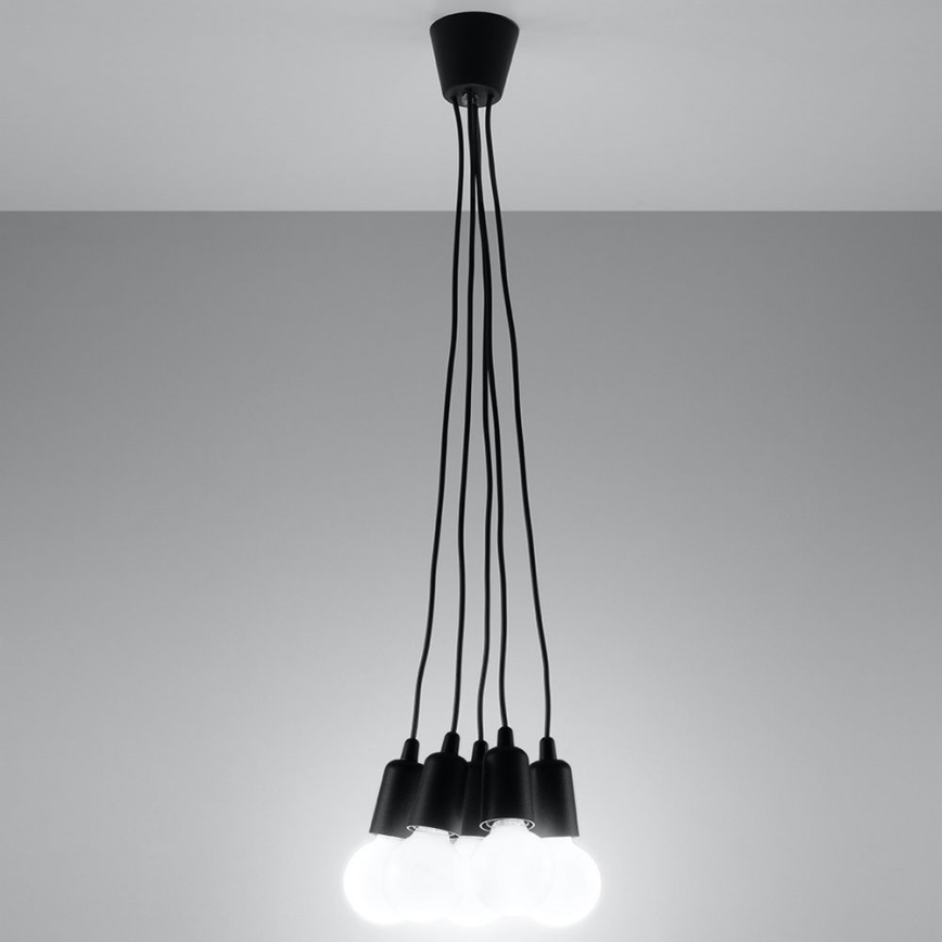 Chandelier on a string DIEGO 5xE27/60W/230V