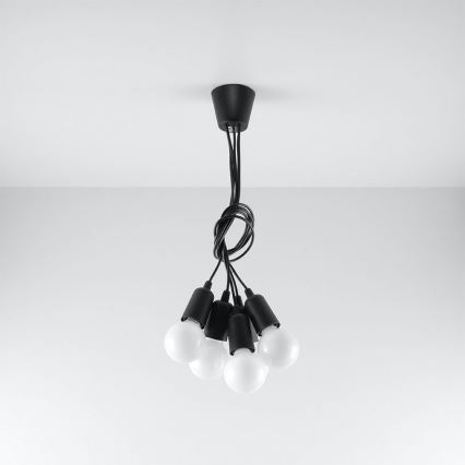Chandelier on a string DIEGO 5xE27/60W/230V