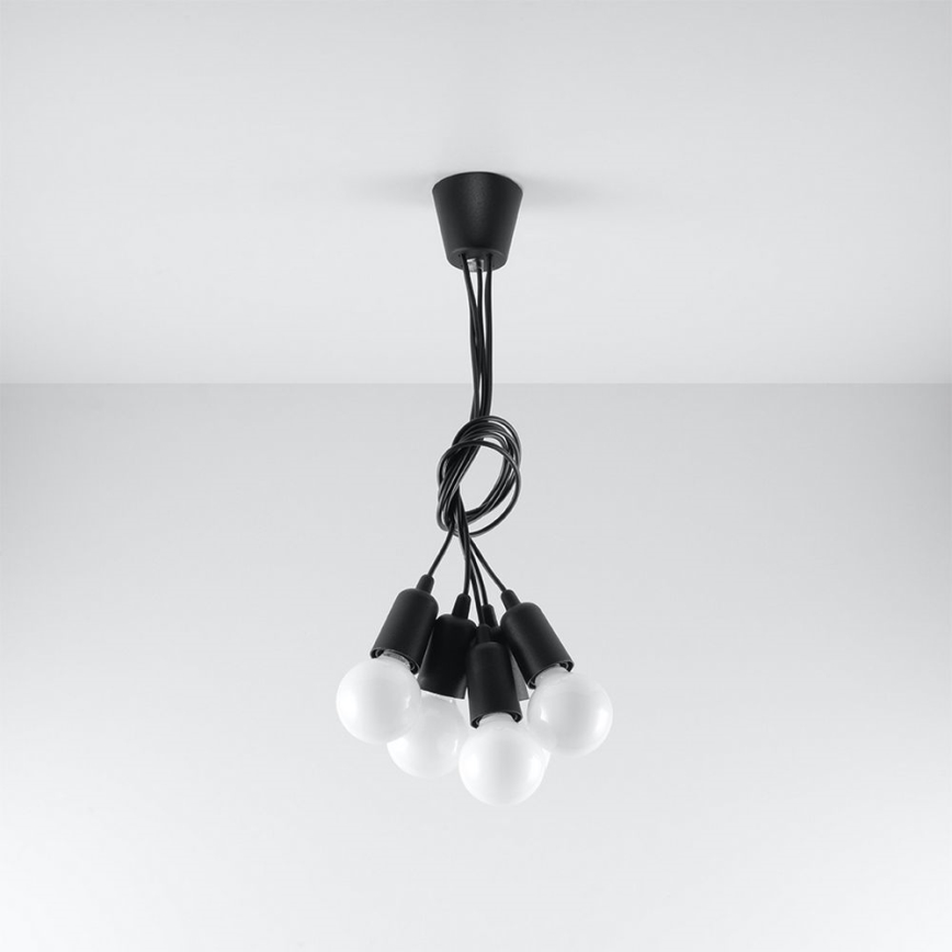 Chandelier on a string DIEGO 5xE27/60W/230V