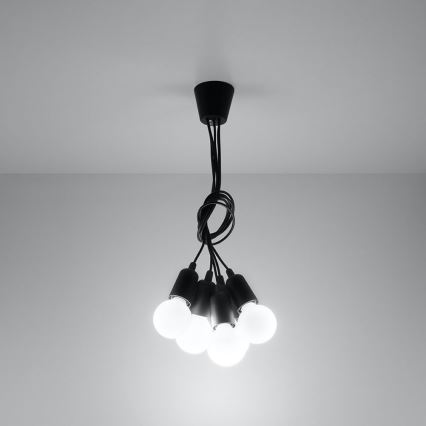 Chandelier on a string DIEGO 5xE27/60W/230V