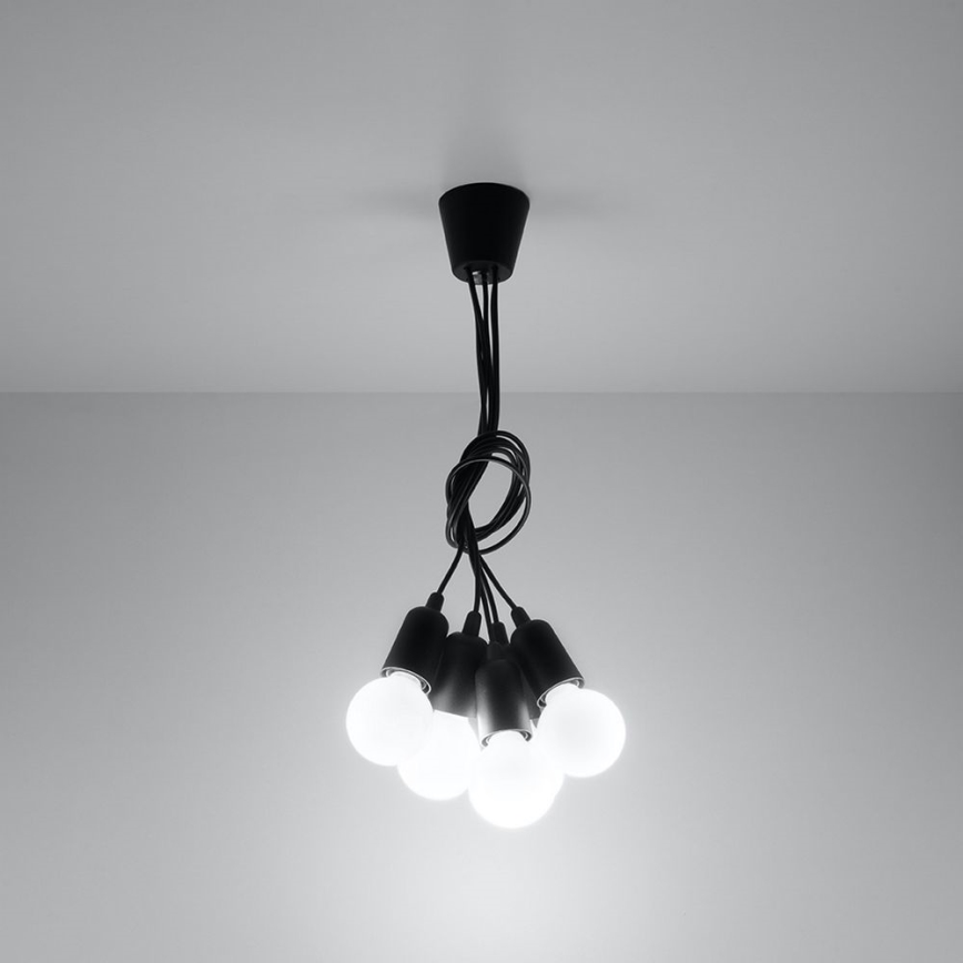 Chandelier on a string DIEGO 5xE27/60W/230V