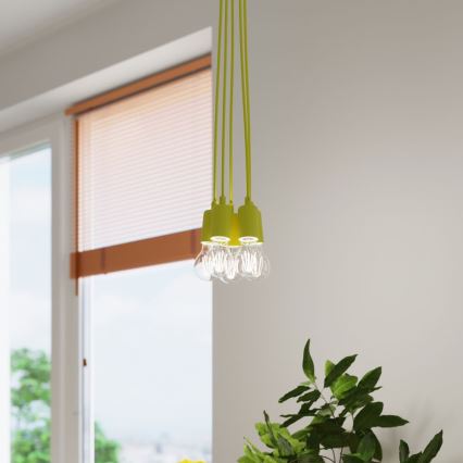 Chandelier on a string DIEGO 5xE27/60W/230V yellow