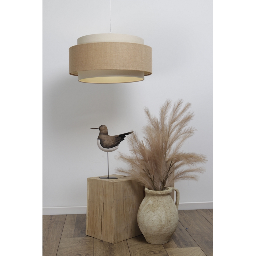 Chandelier on a string DOBLO 1xE27/60W/230V beige/cream