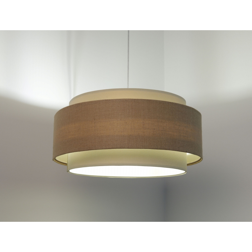 Chandelier on a string DOBLO 1xE27/60W/230V beige/cream