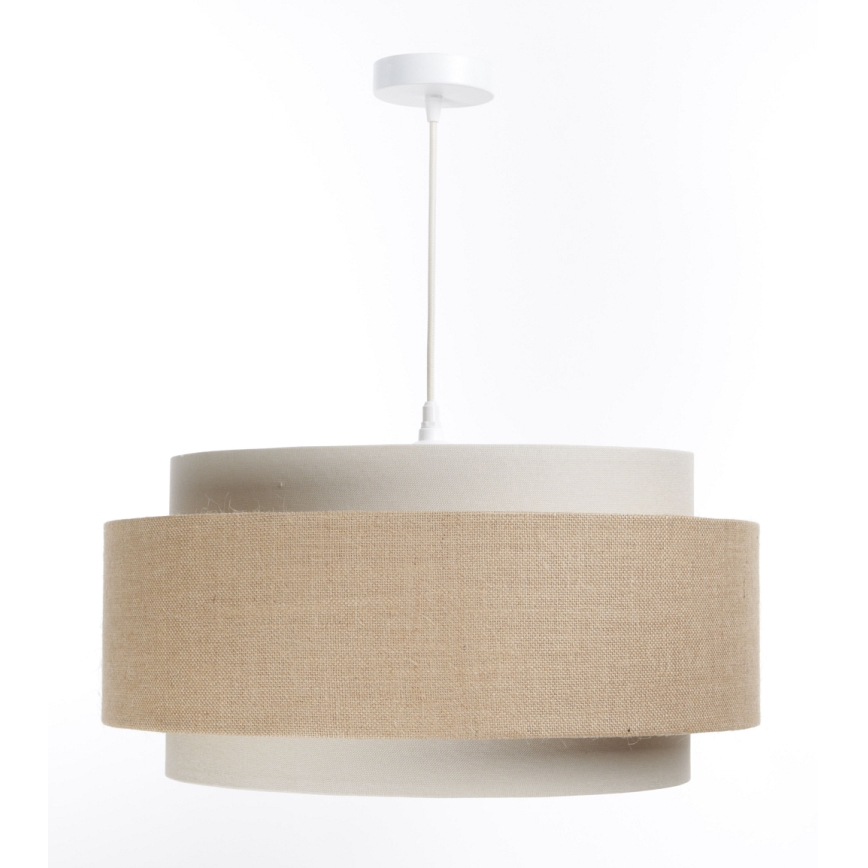 Chandelier on a string DOBLO 1xE27/60W/230V beige/cream
