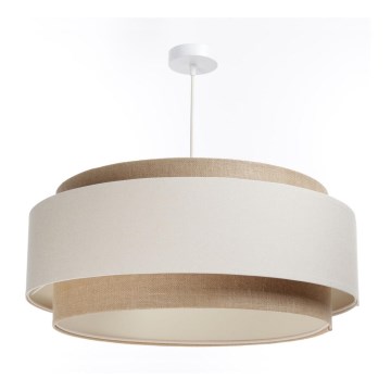 Chandelier on a string DOBLO 1xE27/60W/230V cream/beige