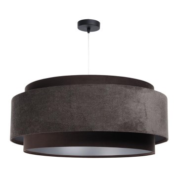 Chandelier on a string DOBLO 1xE27/60W/230V d. 60 cm brown/silver