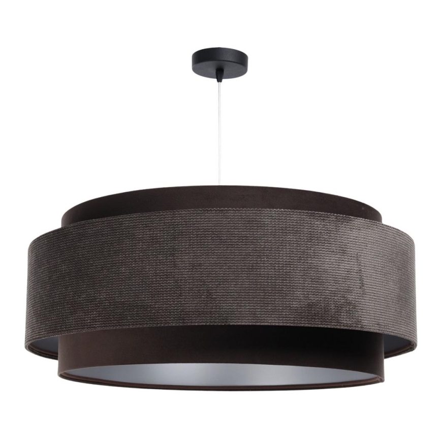 Chandelier on a string DOBLO 1xE27/60W/230V d. 60 cm brown/silver