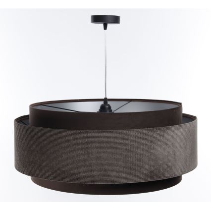 Chandelier on a string DOBLO 1xE27/60W/230V d. 60 cm brown/silver