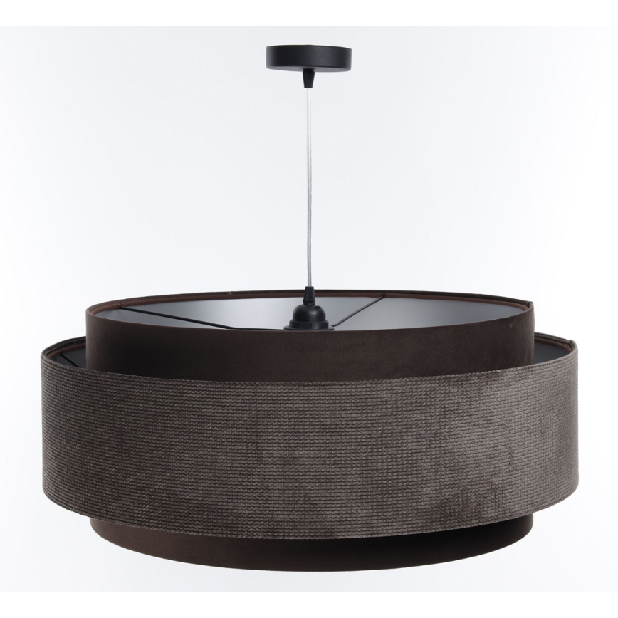 Chandelier on a string DOBLO 1xE27/60W/230V d. 60 cm brown/silver