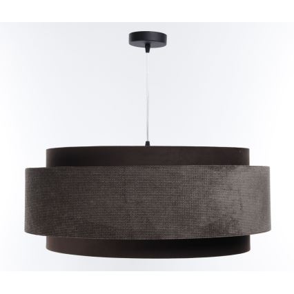Chandelier on a string DOBLO 1xE27/60W/230V d. 60 cm brown/silver
