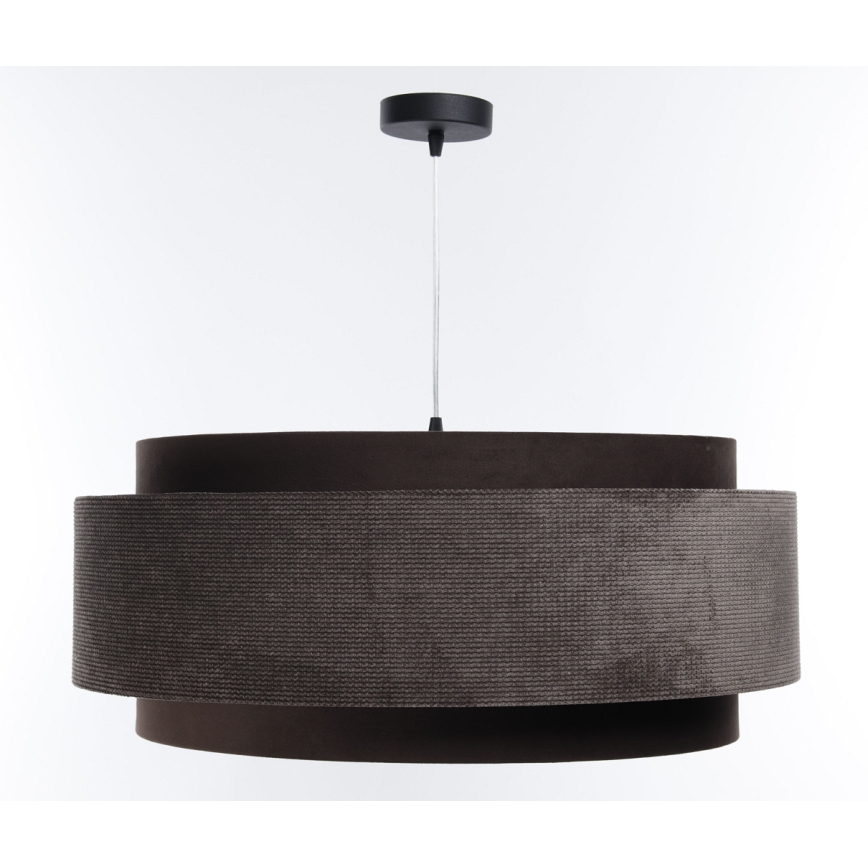 Chandelier on a string DOBLO 1xE27/60W/230V d. 60 cm brown/silver