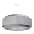 Chandelier on a string DOBLO 1xE27/60W/230V d. 60 cm grey/silver