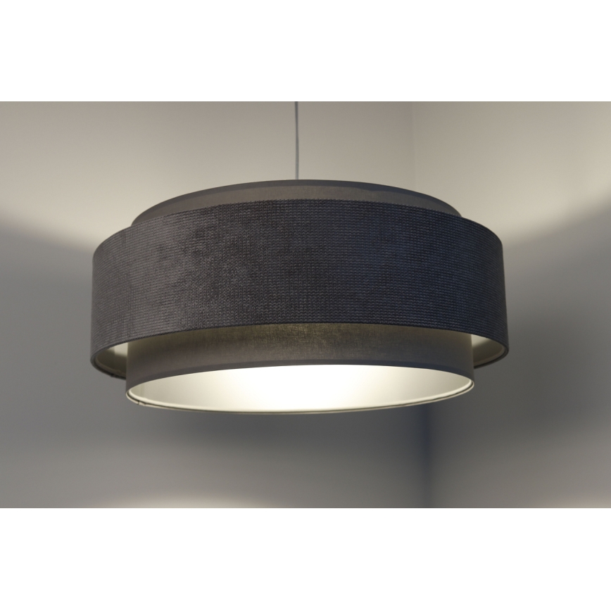 Chandelier on a string DOBLO 1xE27/60W/230V d. 60 cm grey/silver