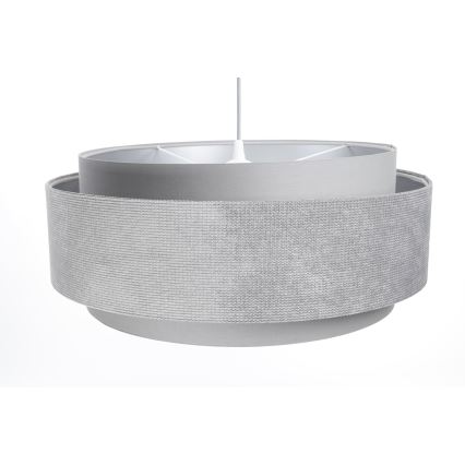 Chandelier on a string DOBLO 1xE27/60W/230V d. 60 cm grey/silver