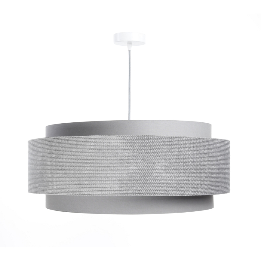 Chandelier on a string DOBLO 1xE27/60W/230V d. 60 cm grey/silver
