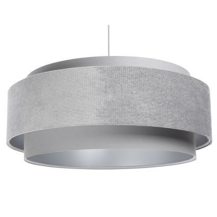Chandelier on a string DOBLO 1xE27/60W/230V d. 60 cm grey/silver