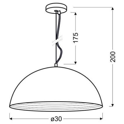Chandelier on a string DORADA 1xE27/60W/230V