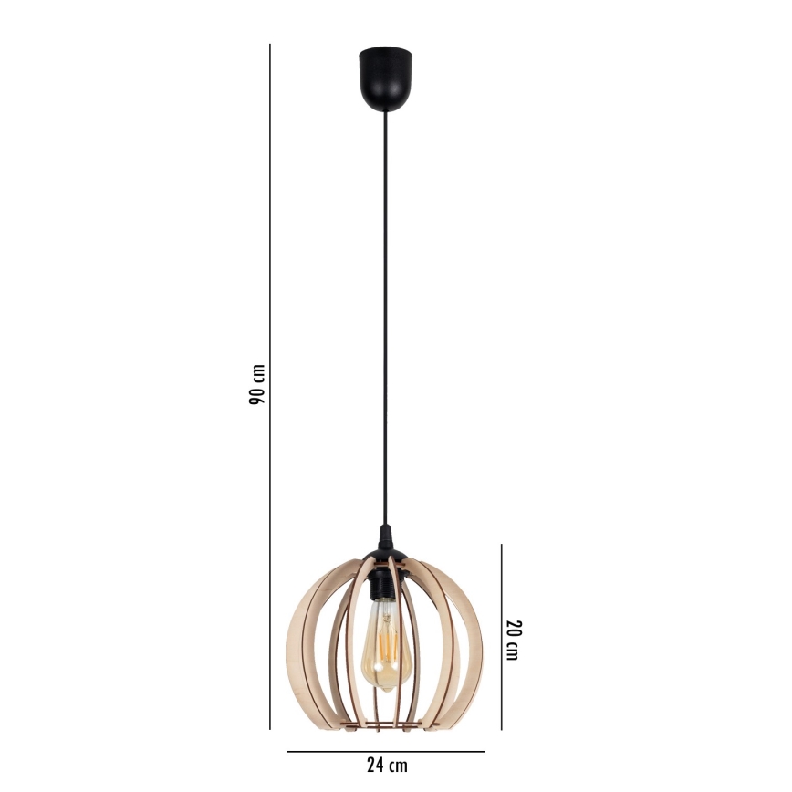 Chandelier on a string DORO 1xE27/60W/230V