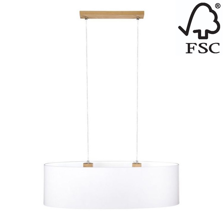 Chandelier on a string DOVE 2xE27/40W/230V oak - FSC certified