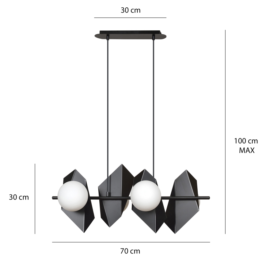 Chandelier on a string DRIFTON 4xE14/10W/230V black