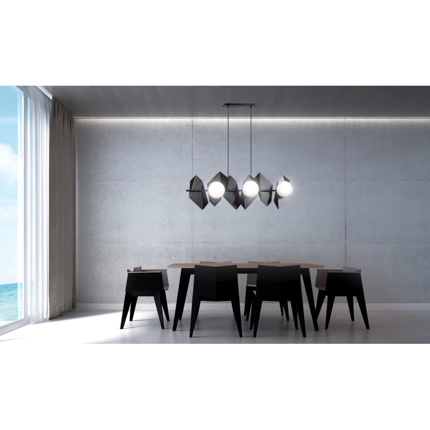 Chandelier on a string DRIFTON 6xE14/10W/230V black