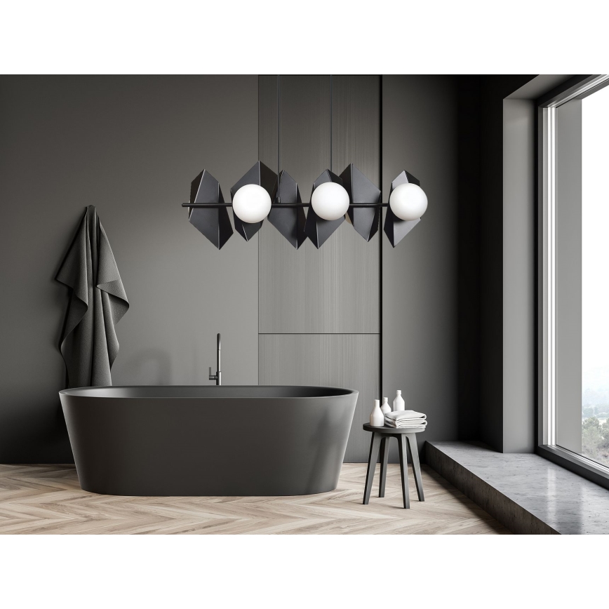 Chandelier on a string DRIFTON 6xE14/10W/230V black