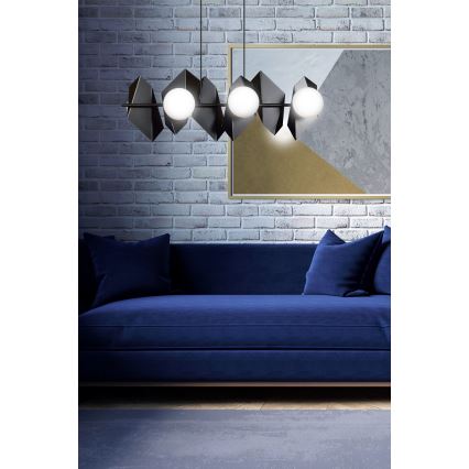 Chandelier on a string DRIFTON 6xE14/10W/230V black