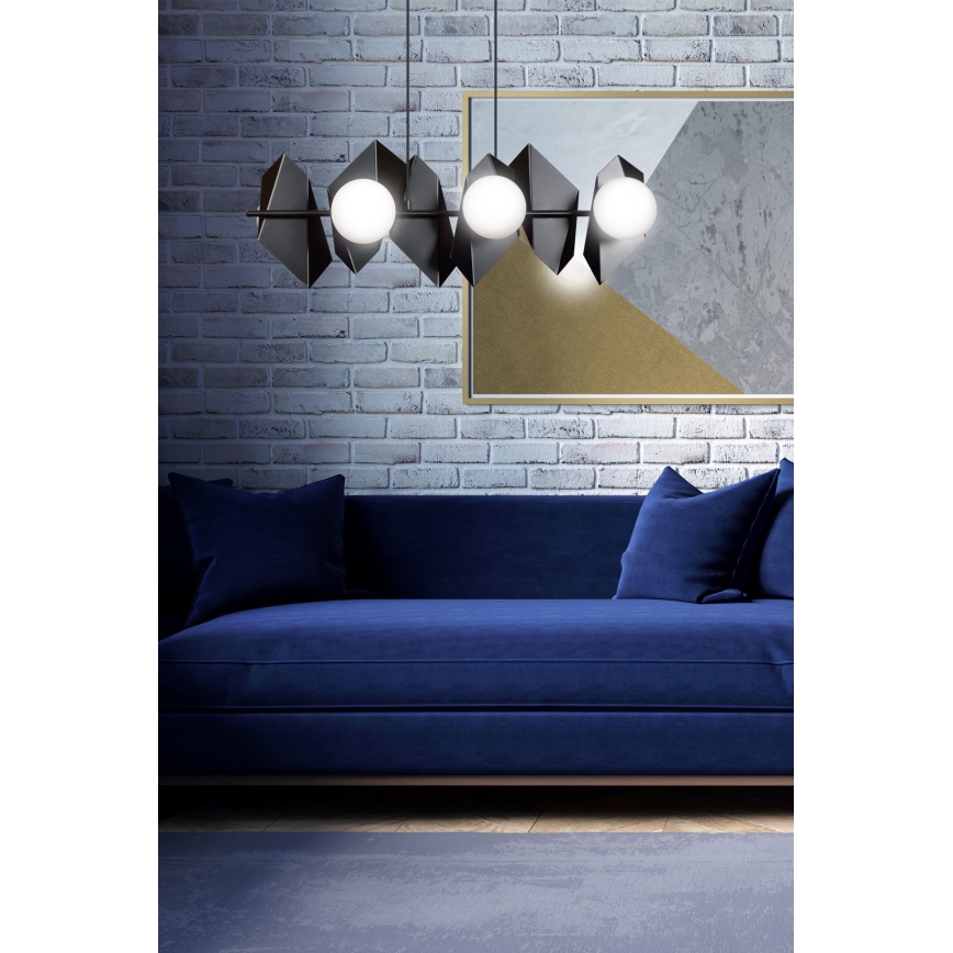 Chandelier on a string DRIFTON 6xE14/10W/230V black
