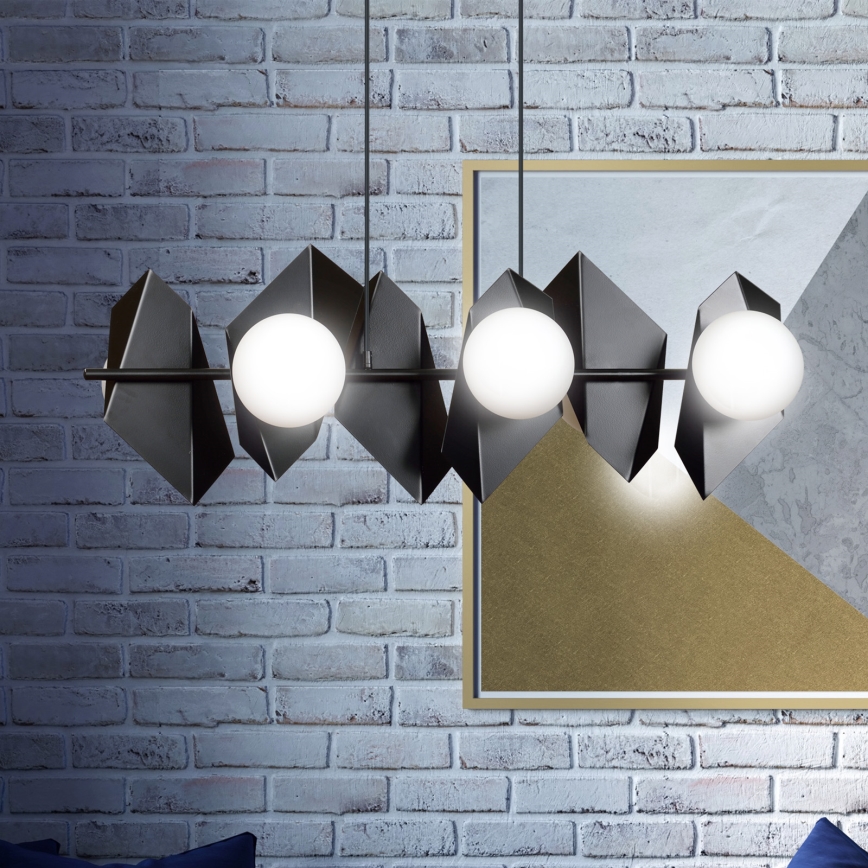 Chandelier on a string DRIFTON 6xE14/10W/230V black
