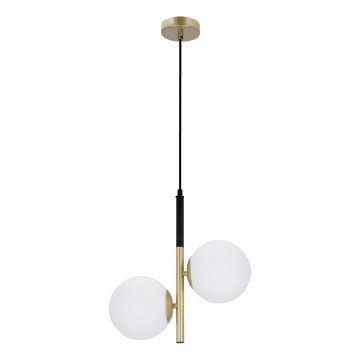 Chandelier on a string DUO 2xE14/40W/230V golden/black
