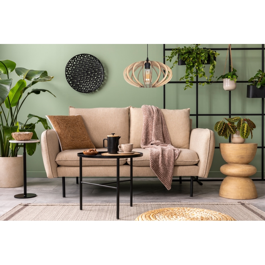 Chandelier on a string EARTH 1xE27/60W/230V black/beige