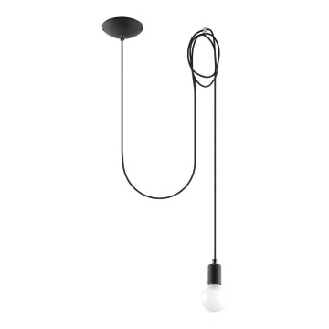 Chandelier on a string EDISON 1 1xE27/60W/230V spider black