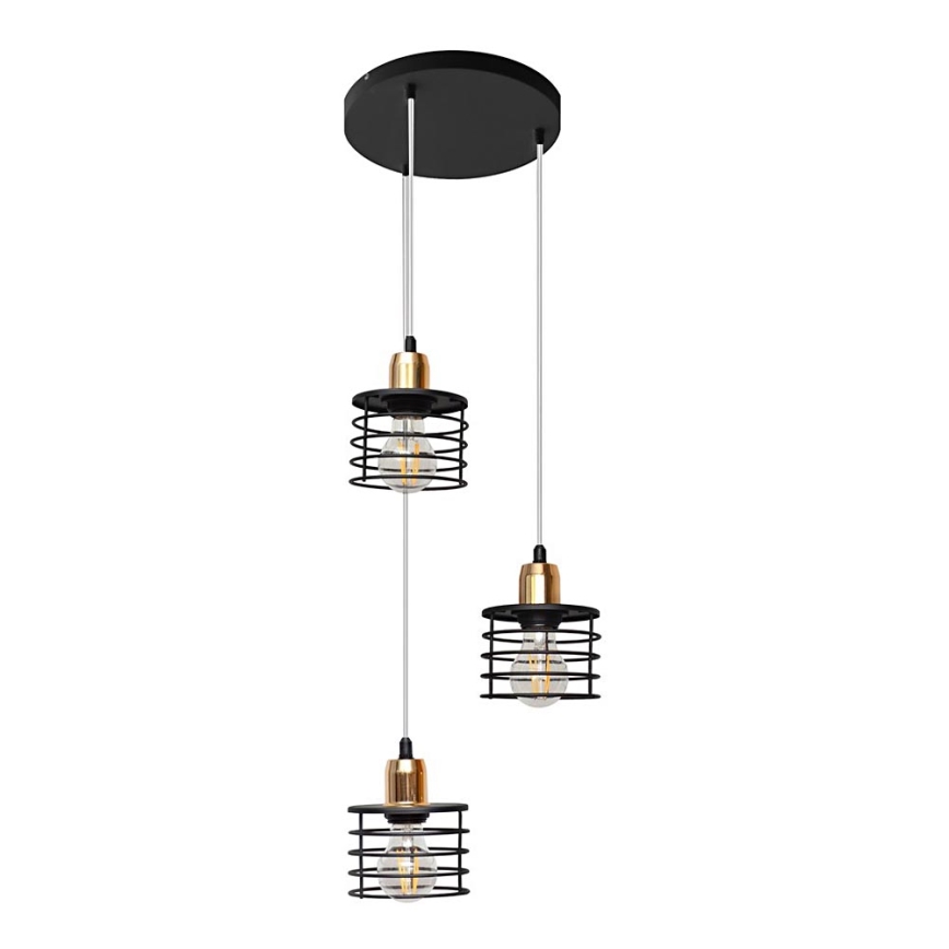 Chandelier on a string EDISON 3xE27/15W/230V
