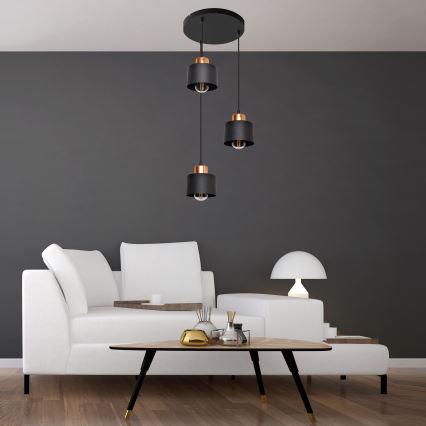 Chandelier on a string EDISON 3xE27/15W/230V