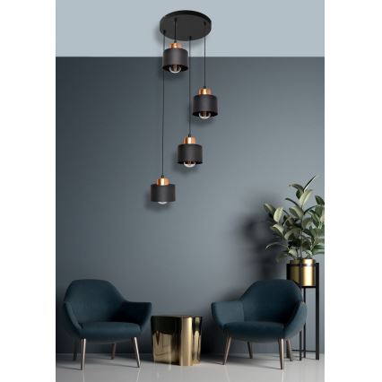 Chandelier on a string EDISON 4xE27/15W/230V