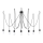 Chandelier on a string EDISON 7 7xE27/60W/230V spider black