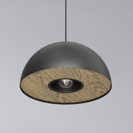 Chandelier on a string ELGUND 1xE27/15W/230V d. 35 cm black