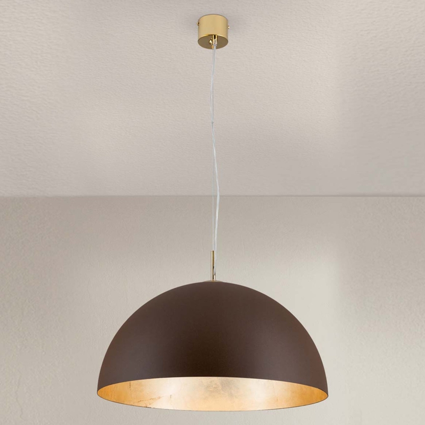 Chandelier on a string ELIANO 1xE27/60W/230V d. 50 cm brown/gold