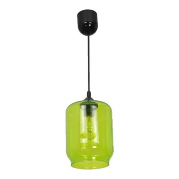 Chandelier on a string ELIAS 1xE27/60W/230V green