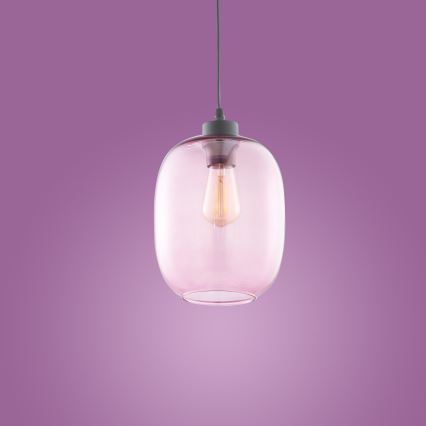 Chandelier on a string ELIO 1xE27/60W/230V pink
